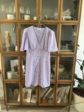 Glamorous Lilac Floral V-Neck Dress